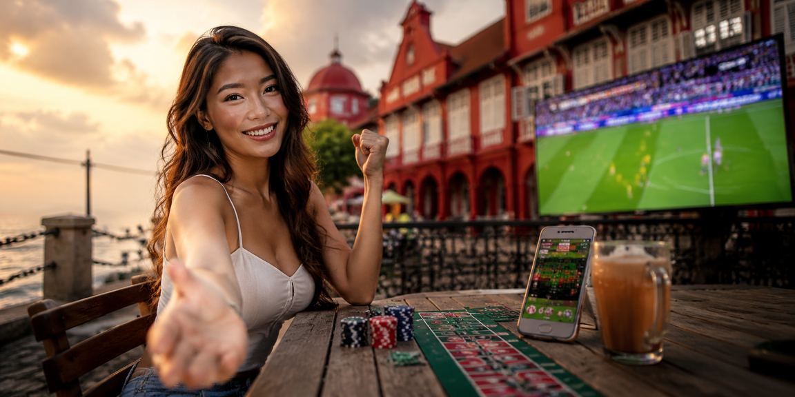 Pemain menikmati permainan Baccarat gaya Melayu di Melaka bersama dealer langsung